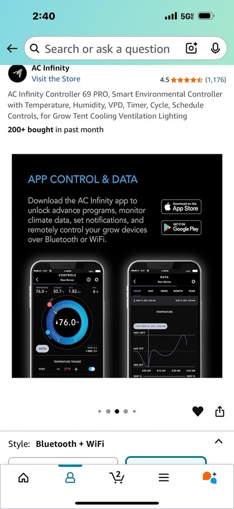 AC Infinity Controller 69 PRO Smart Environmental Controller 8 Ports (Untested)