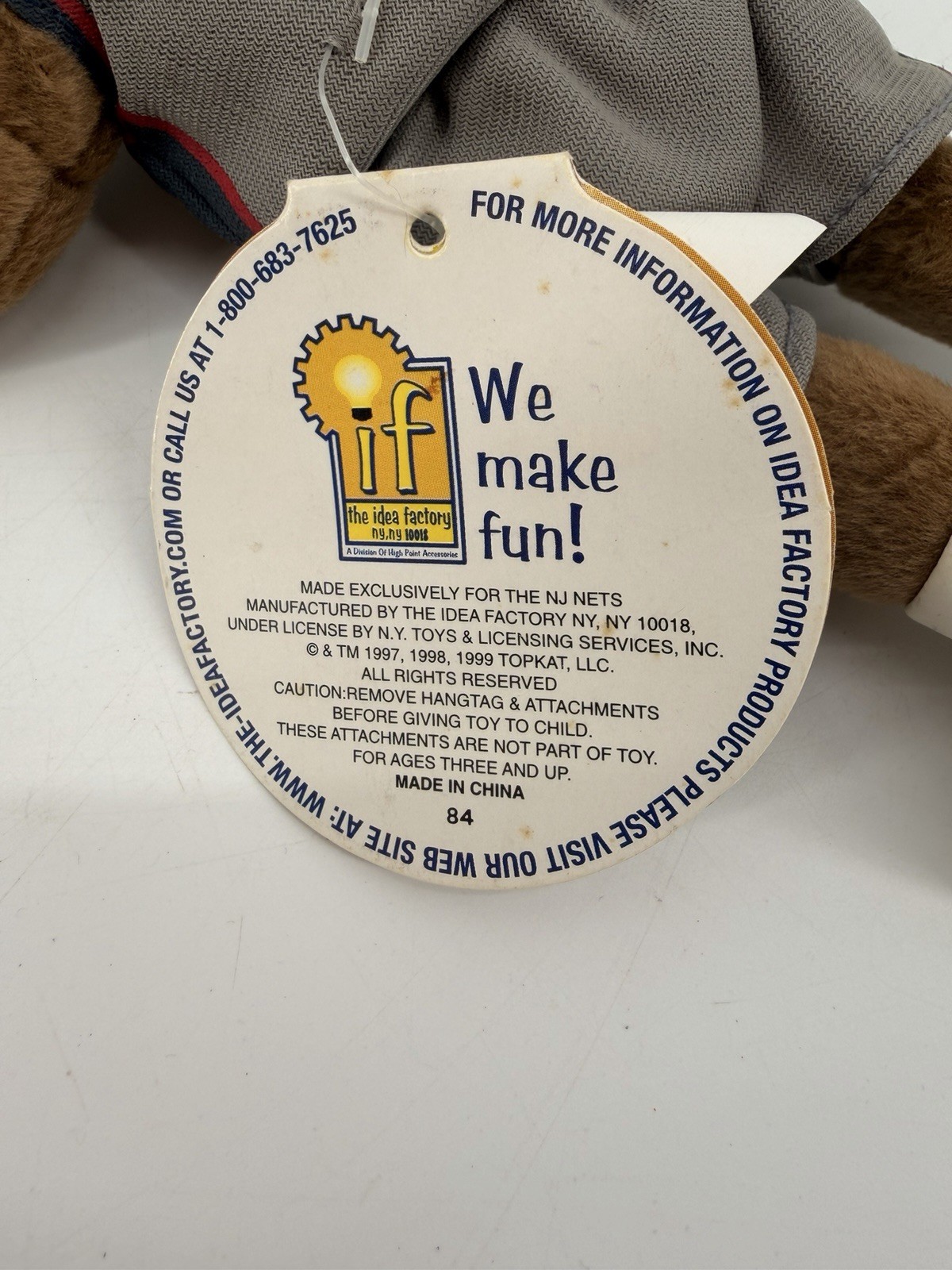 Bison Williams NJ Nets Meanies Wild World of Sports Plush #2623/8250 NWT Rare