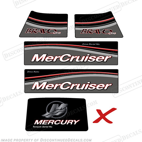Fits Mercruiser Bravo One X Decals 2005 and up