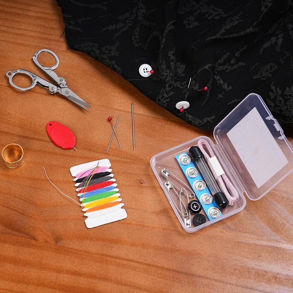 Travel Sewing Kit, Mini Kit Size with Multicolor Threads,...