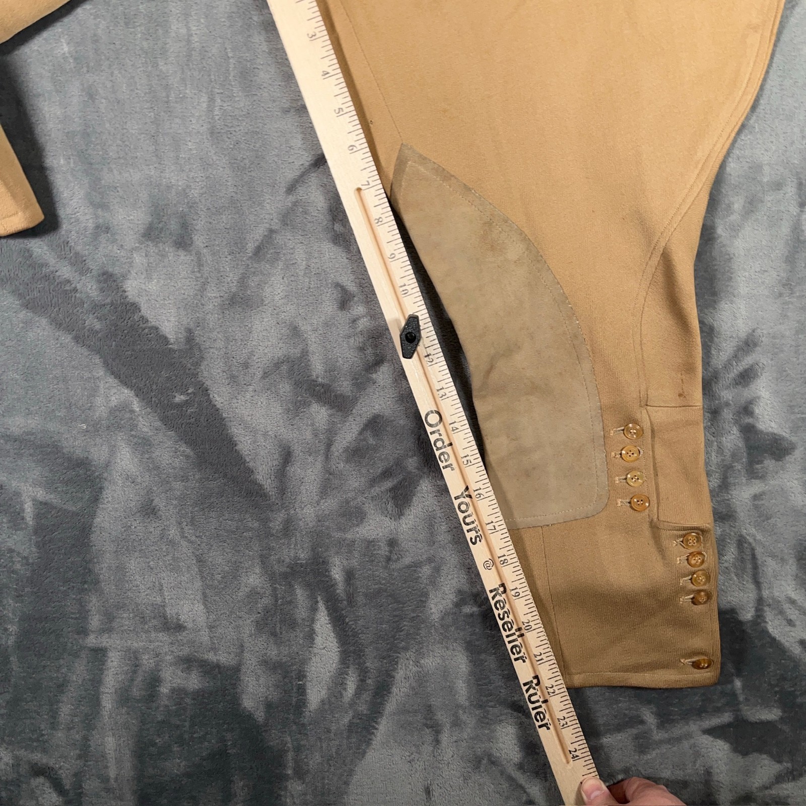 Vintage US Military Cotton Riding Breeches Cavalry Jodhpurs Leather 1910-1930