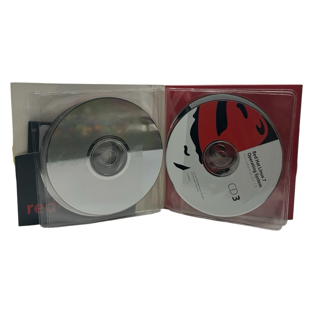Red Hat Linux 7 Operating System (CD-ROM, 2000) Big Box CIB Complete Software
