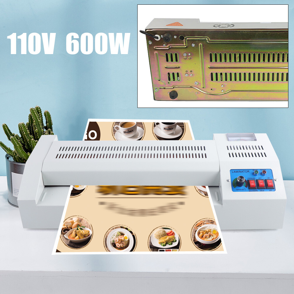 13" Laminating Machine A3 A4 Thermal Laminator Machine 4 Roller Hot Cold Film