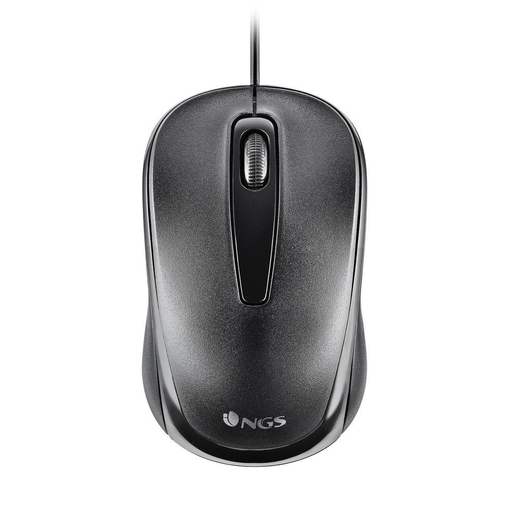 NGS Easy Delta, Wired Optical Mouse, 1200DPI, Black