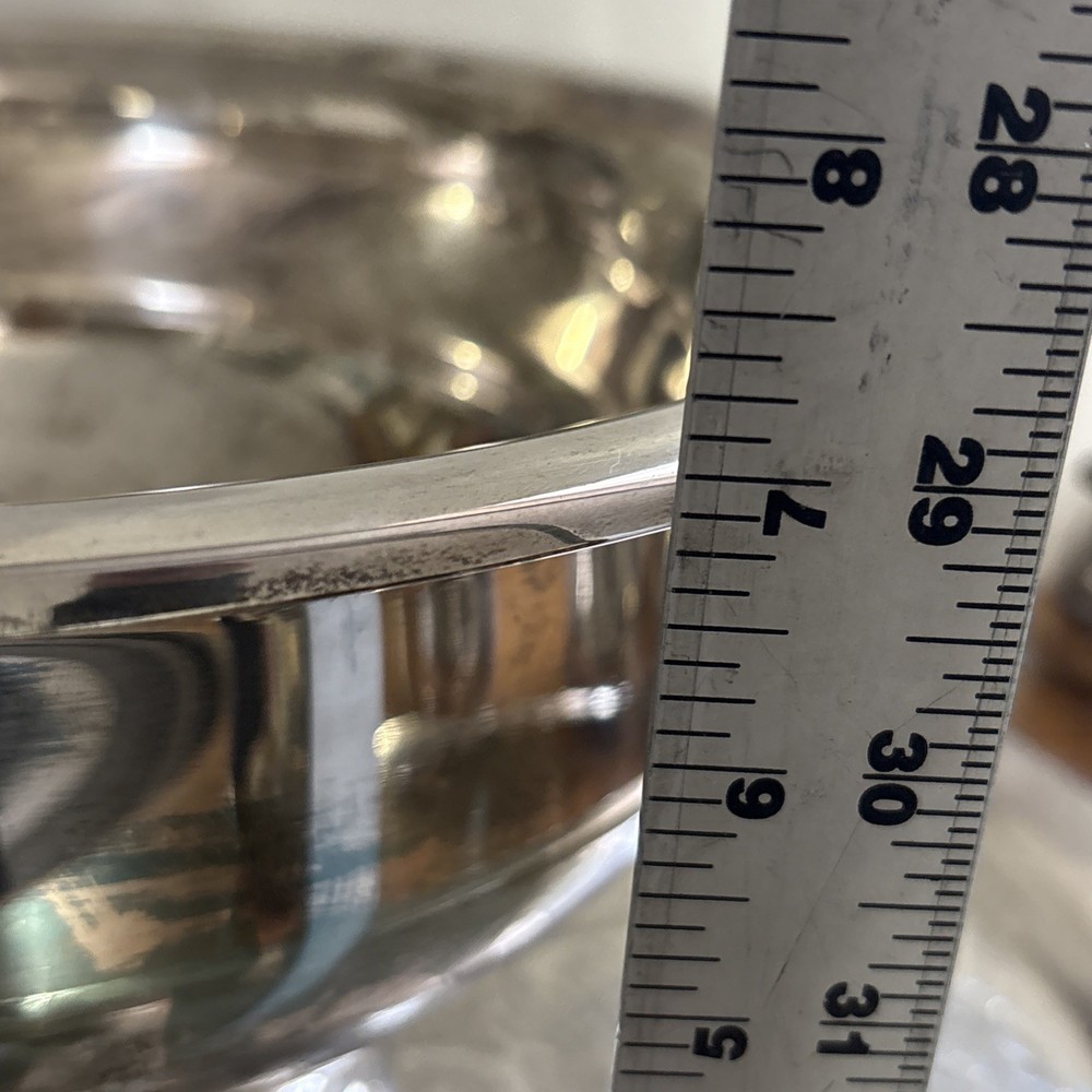 VTG Oneida Silver Plated Punch Bowl Set Punch Bowl Ornate Tray 12 Cups & Ladle