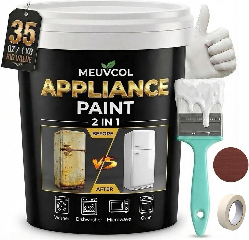 White Appliance Paint & Tools