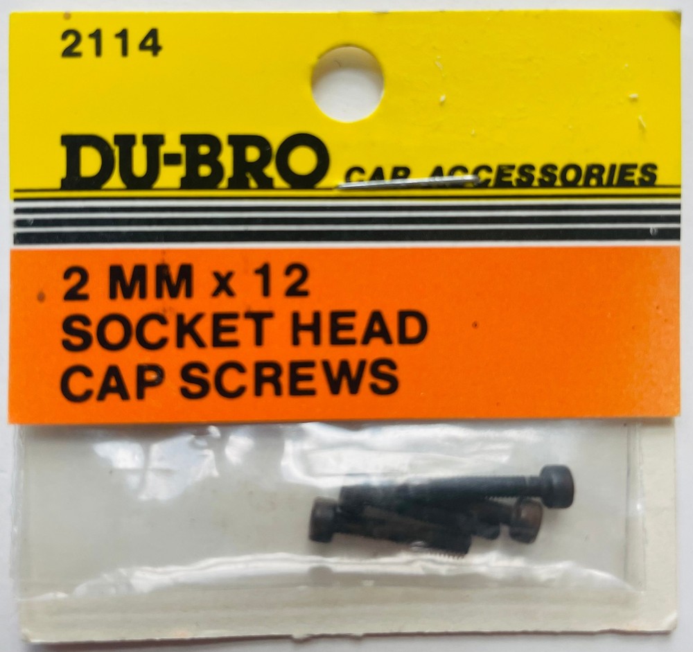 Du-Bro 2mm x 12 Socket Head Cap Screws #2114
