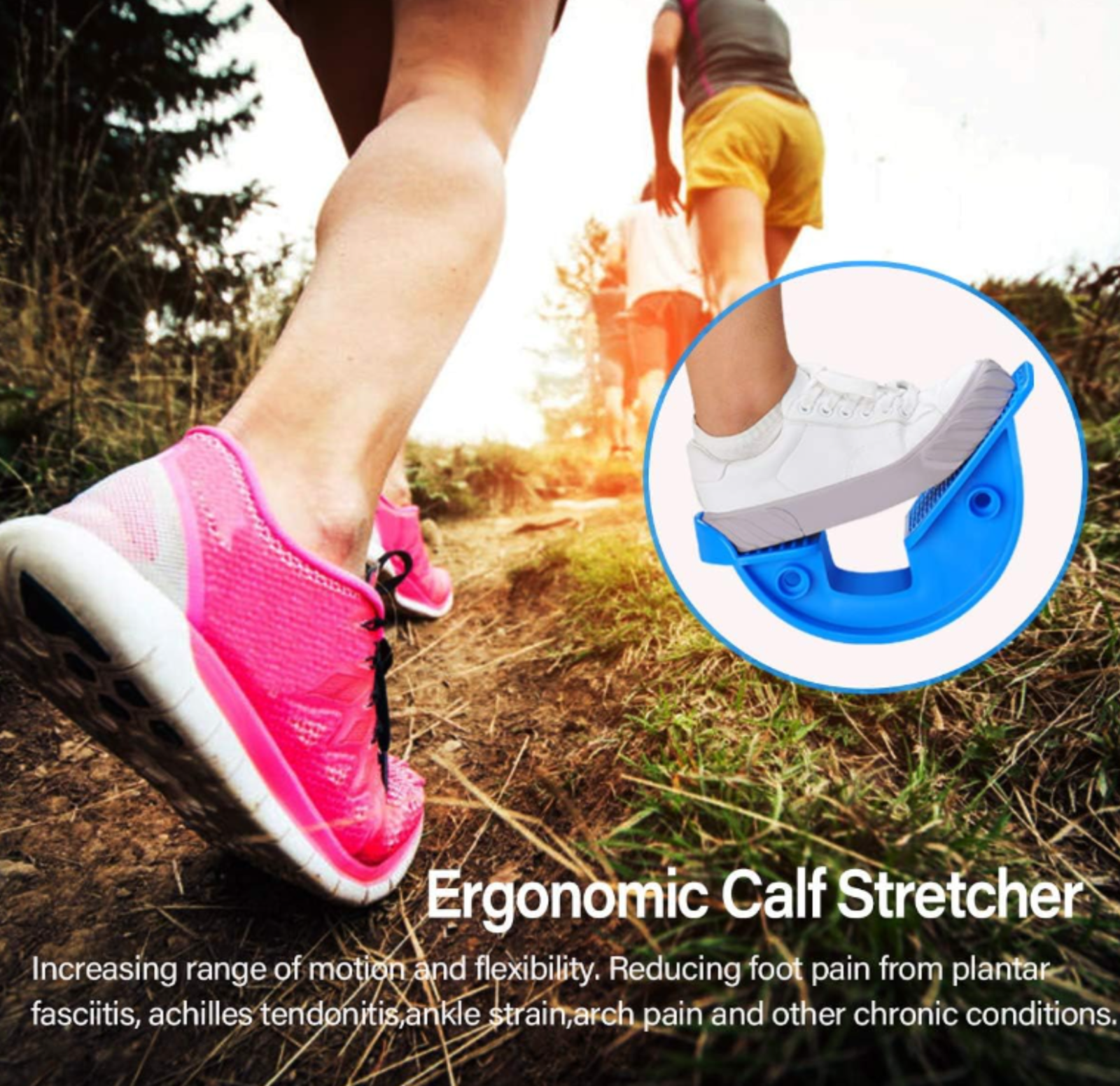 Foot Rocker Calf Stretcher for Plantar Fasciitis & Achilles Tendonitis Relief