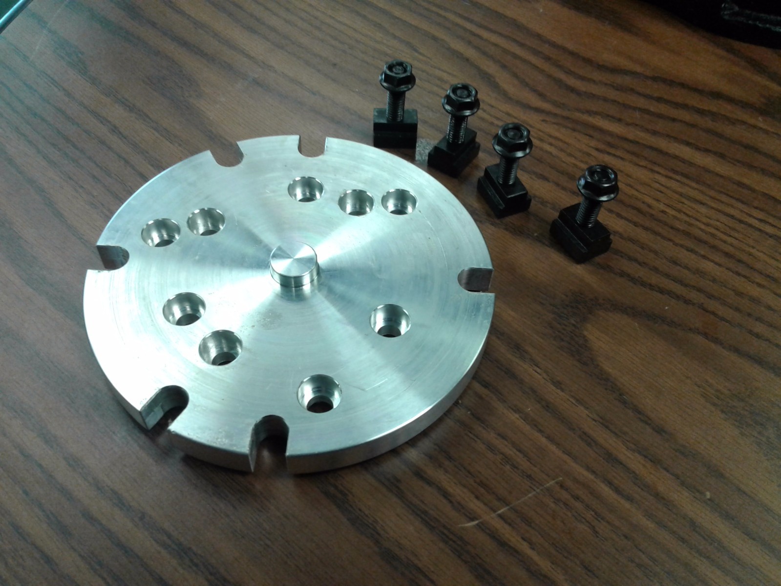 6" base adapter plate mount chucks on rotary table or milling machine #IN-ADP-6