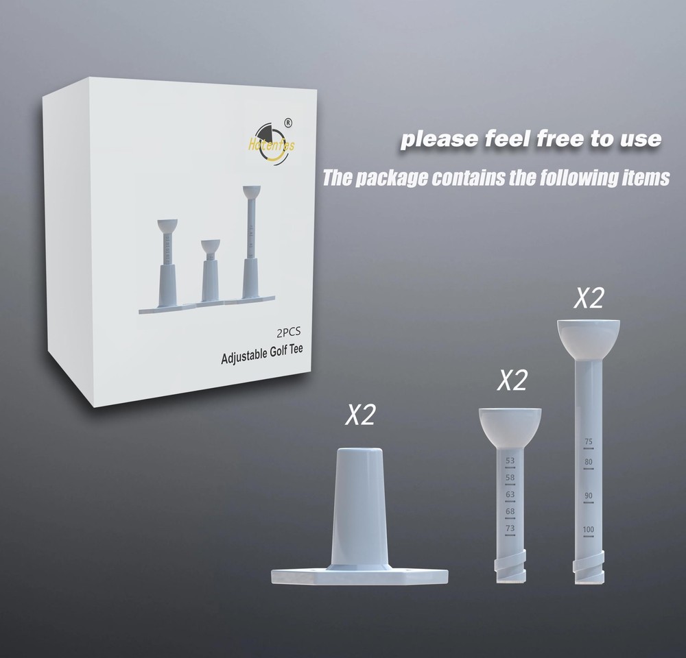 2 Pack Adjustable Unbreakable Golf Tee Rubber Mats Driving Range Accessory