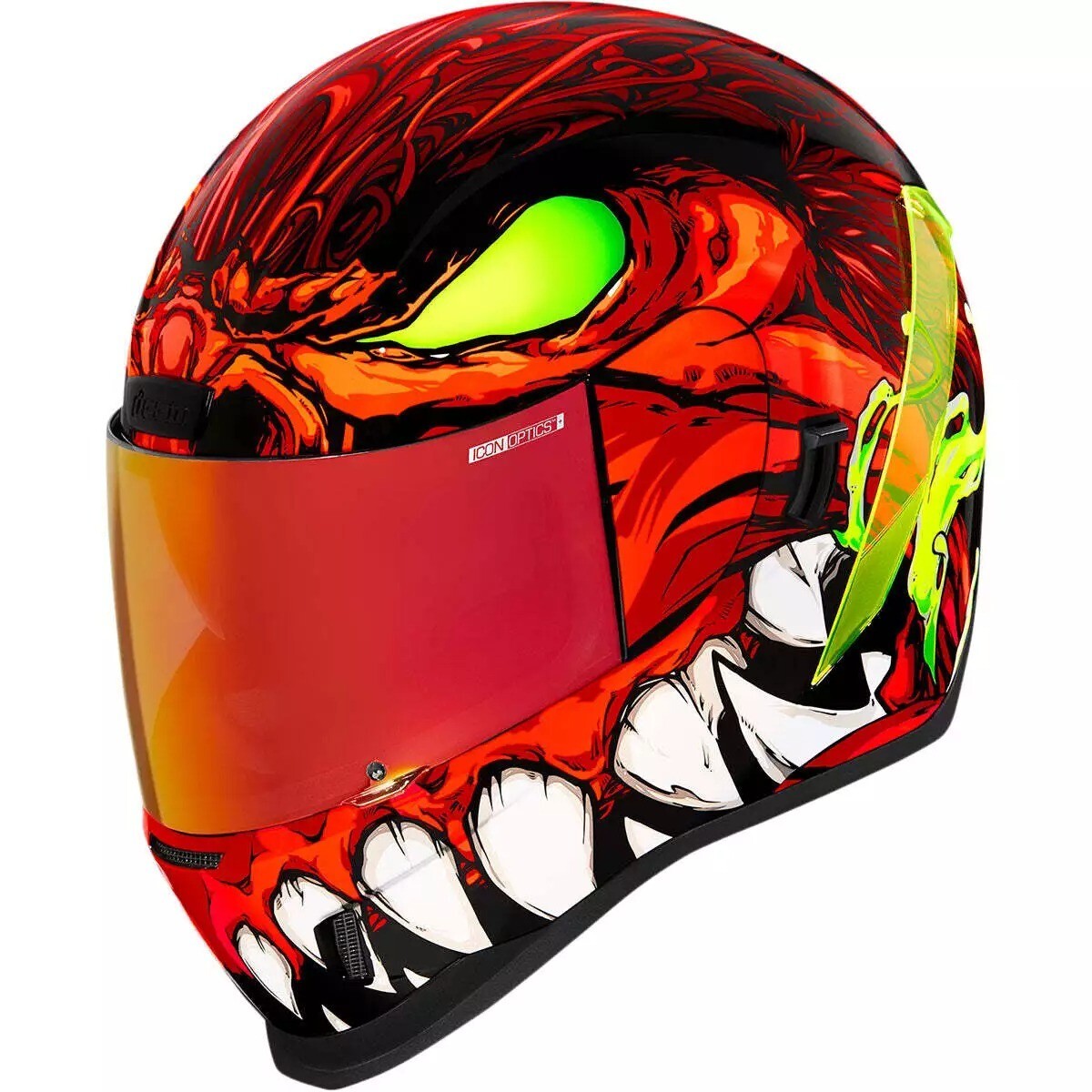 NEW Icon Airform Full Face Motorcycle Helmet Manik'r Red - Size Medium - *READ*