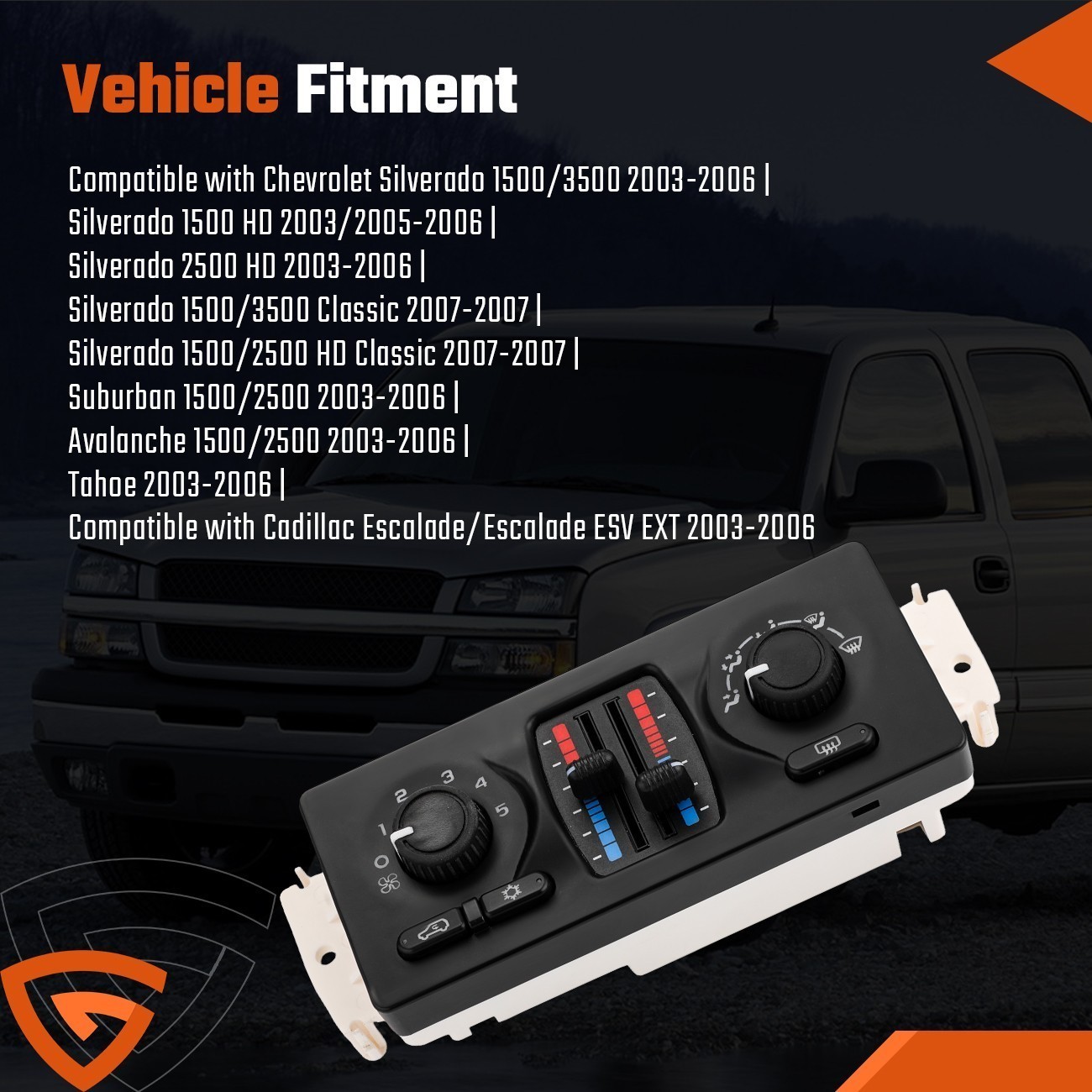 599-210XD AC Heater Climate Control Module For Chevrolet Silverado 2500 10370033