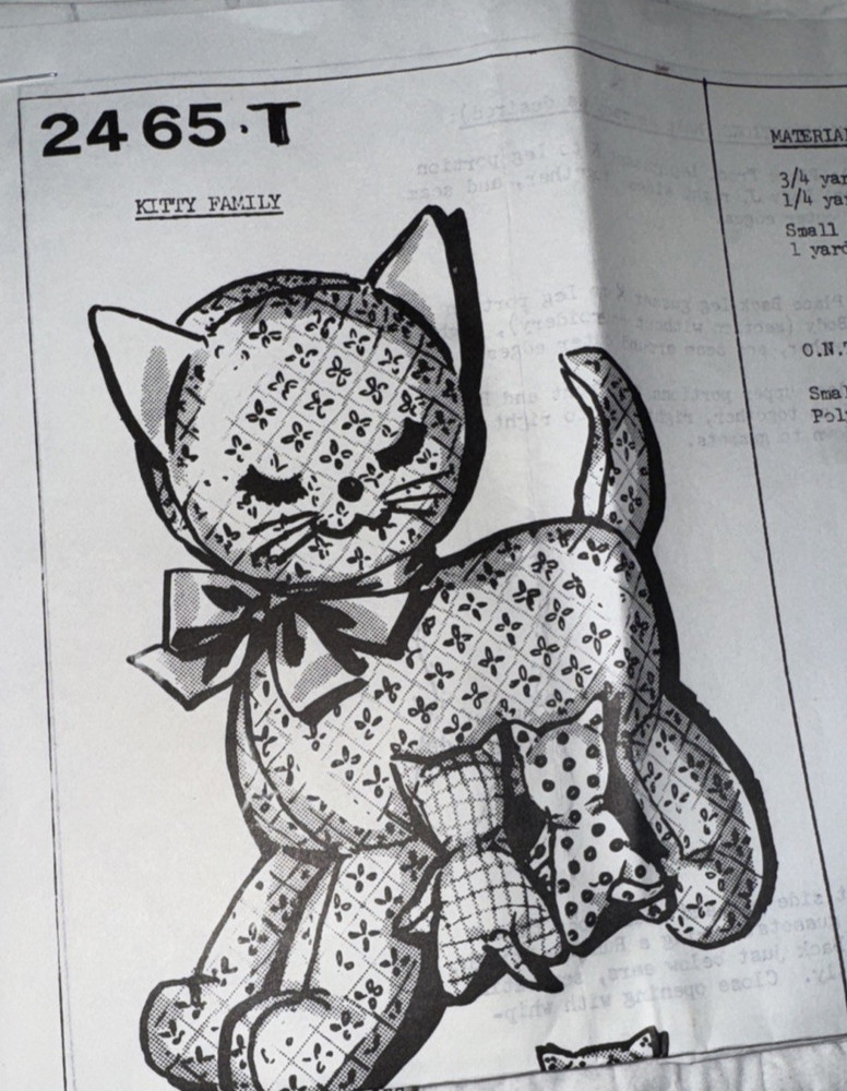 Vintage Plushy, Stuffed Mail Order Patterns ~Original~