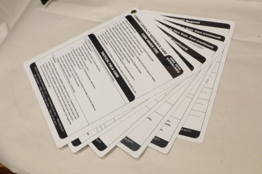 combat casualty Reference card 2010 Unused