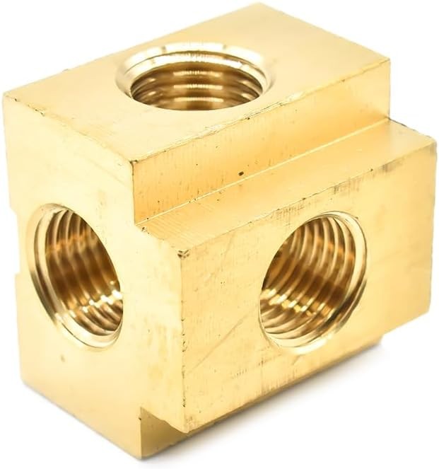 Interstate Pneumatics CPT44-5 Five-Way Brass Compressor Fitting 1/4