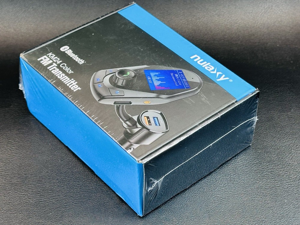 Nulaxy KM24 Bluetooth FM Transmitter, Wireless In-Car - Black - NIB