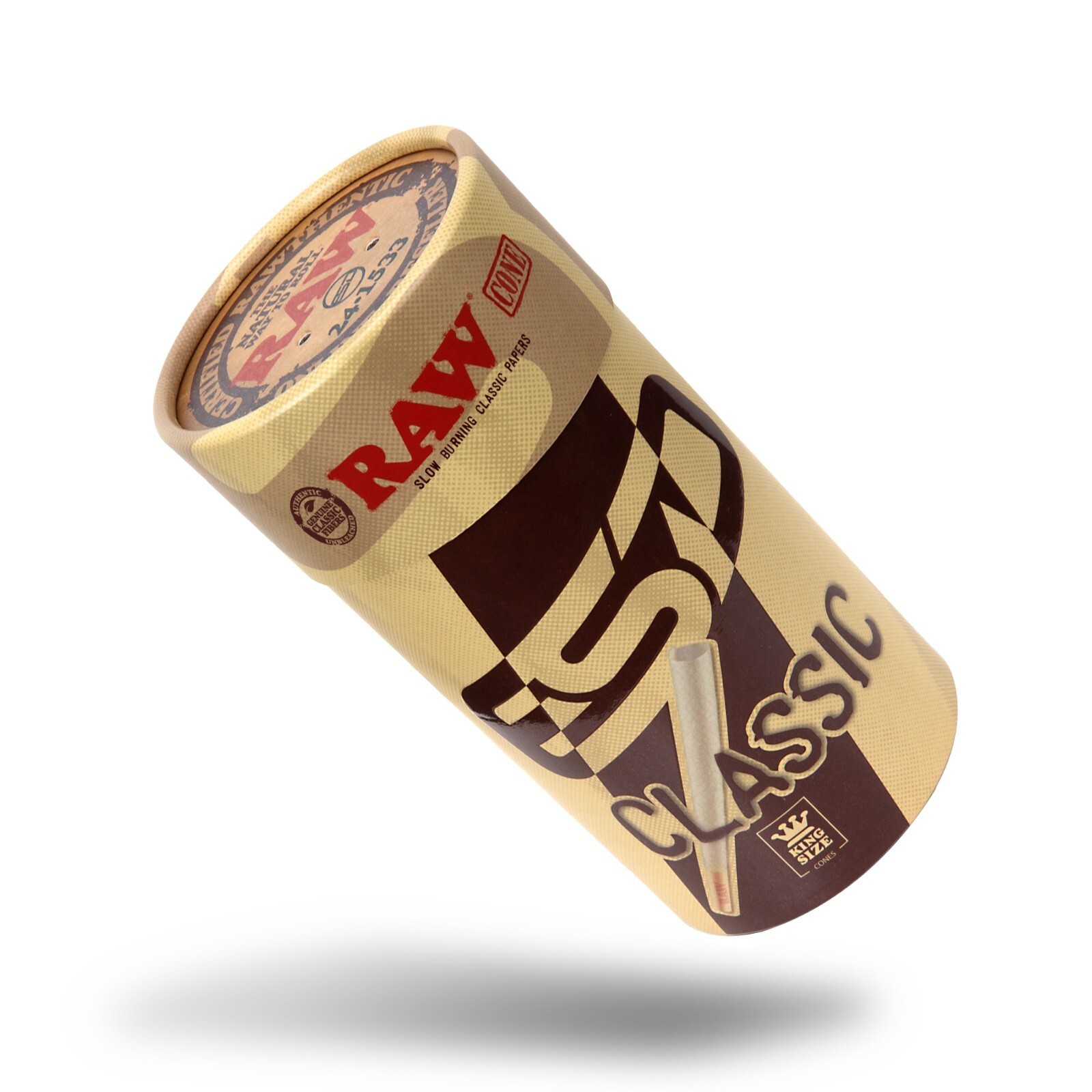 RAW Cones King Size Classic Pre-Rolled | 100 Pack | Slow Burning Rolling Papers
