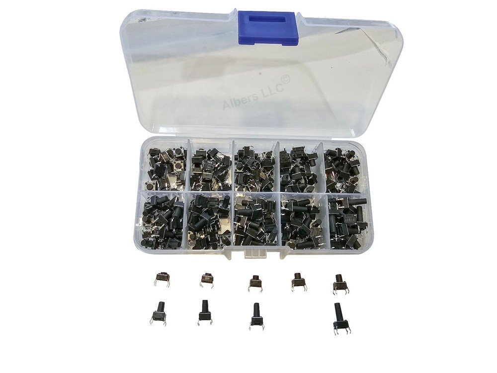 200 SMD Verical Tactile Mini Micro Momentary Push Button Switch Tact Assortment