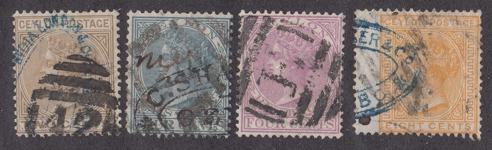 Ceylon #63-66 Used