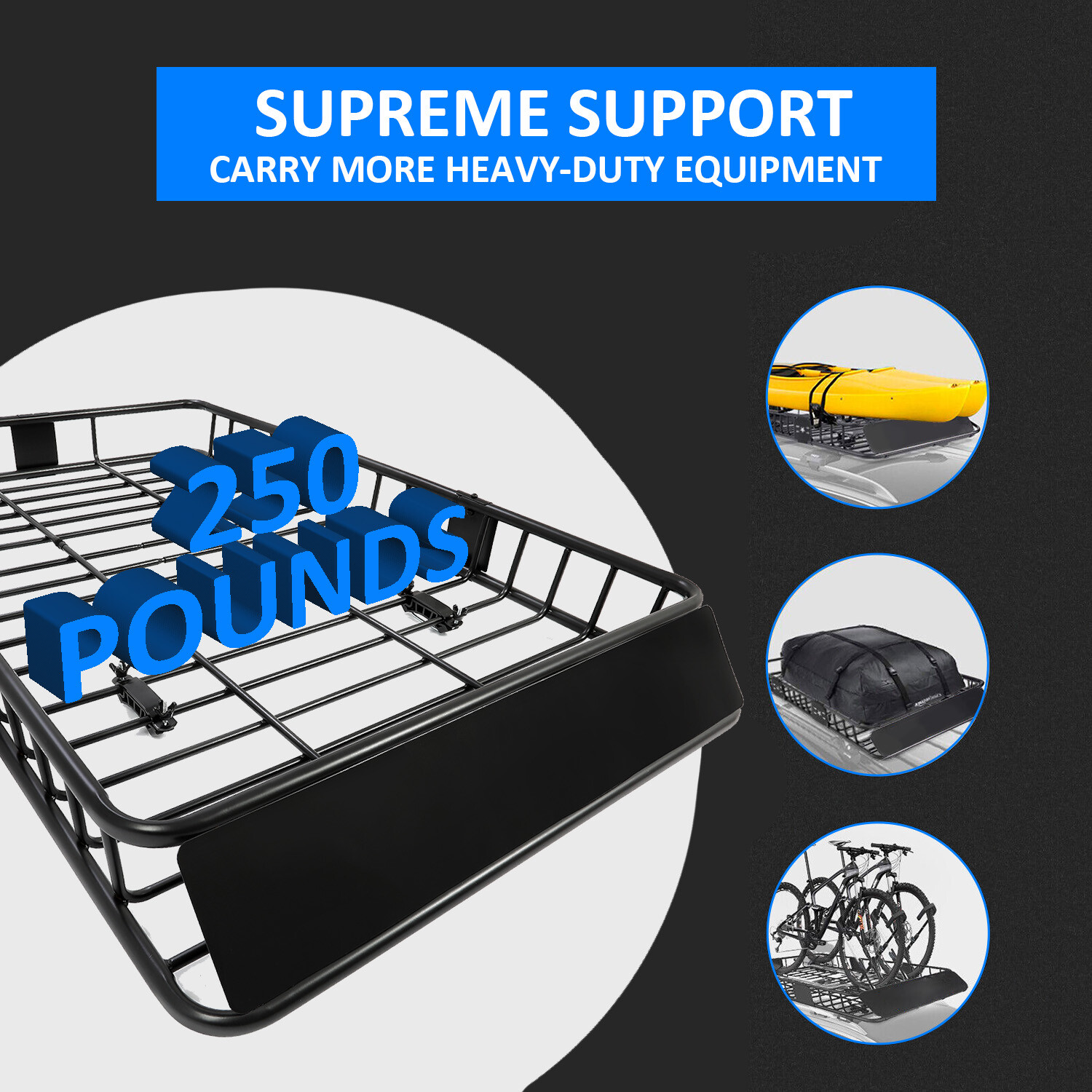 67" Roof Rack Cargo Top Luggage Holder Carrier Basket with Extension Travel NEW