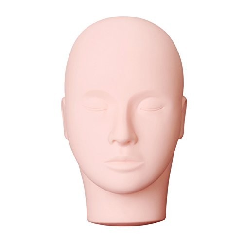 Pro Flat Head Makeup Training Mannequin for Eyelash Extensions – Soft Silicone