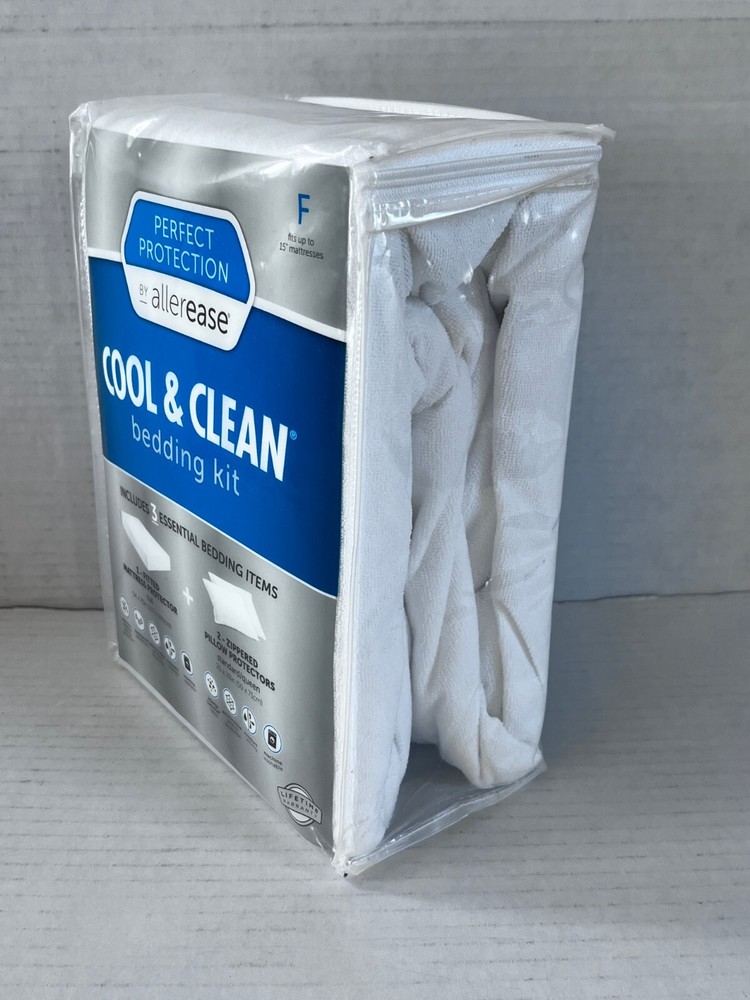 Allerease Perfect Protection Cool & Clean Bedding Kit 3pc - Full - BRAND NEW