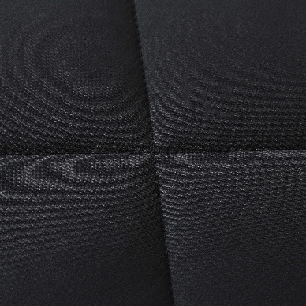Reversible Twin XL Microfiber forter Black with Grey Checkered Pattern