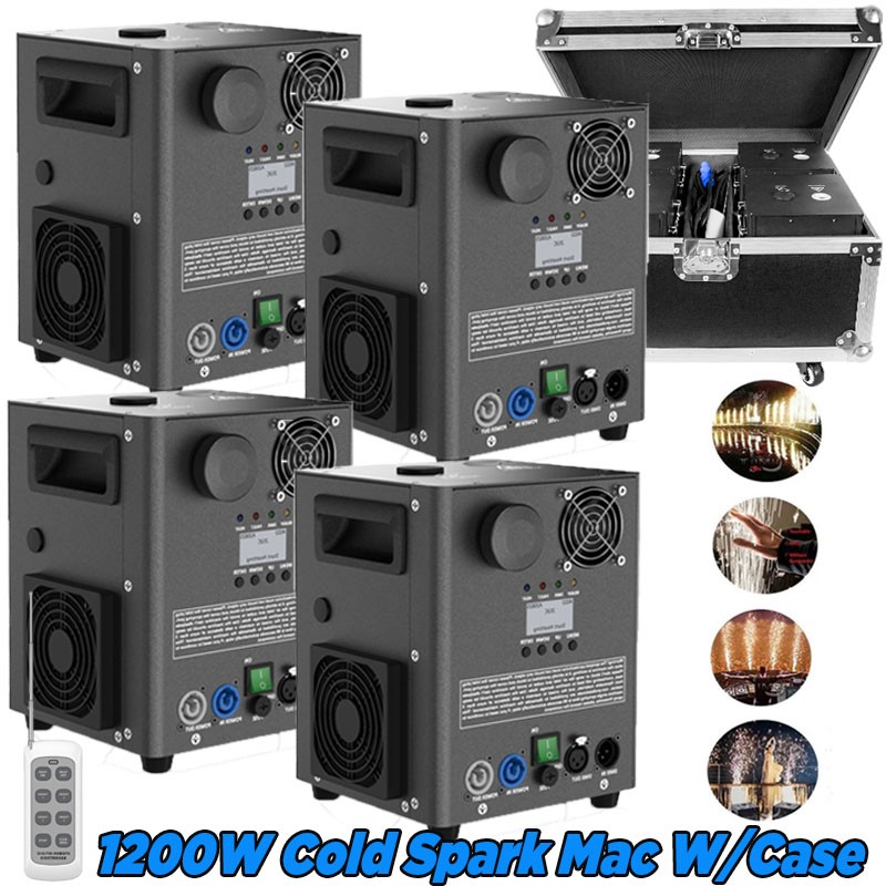1200W Cold Spark Machine With Wireless Remote DMX Stage Effect Firework Wedding