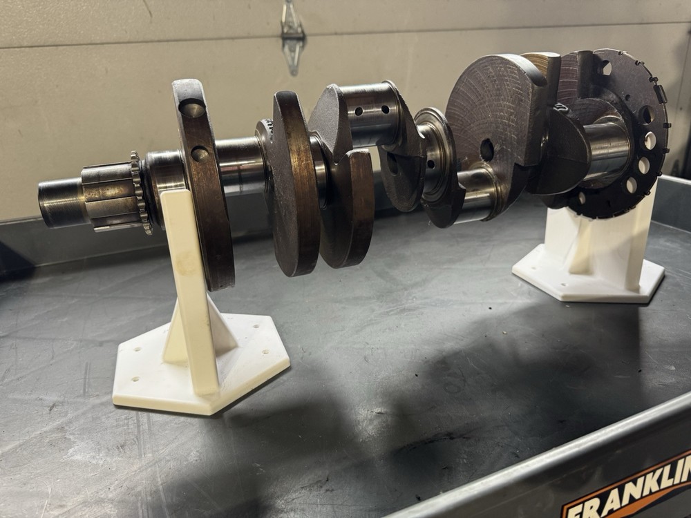Engine Crankshaft Stand (2) 3D Printed