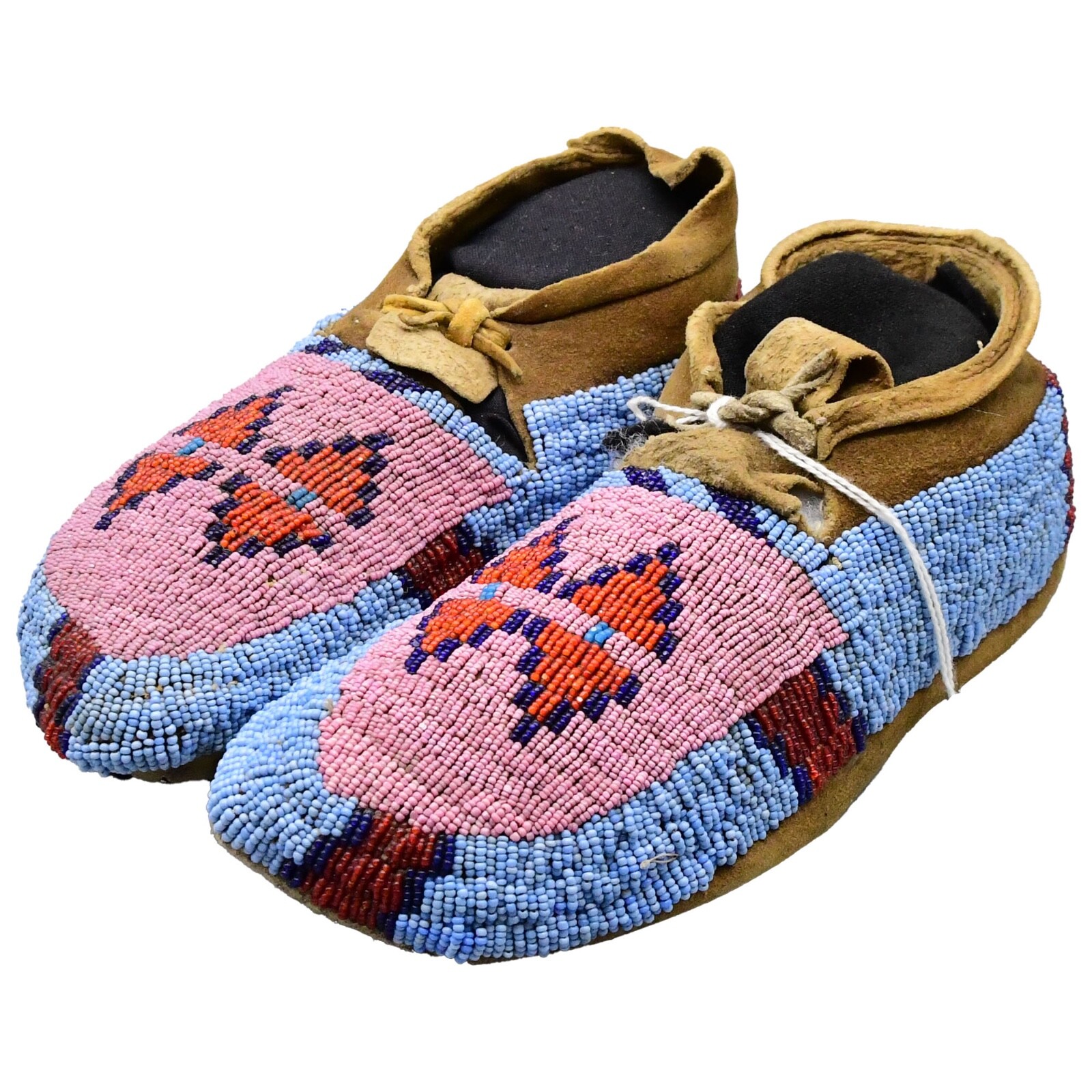 Gros Ventre Pair of Boy's Beaded Moccasins 1890s
