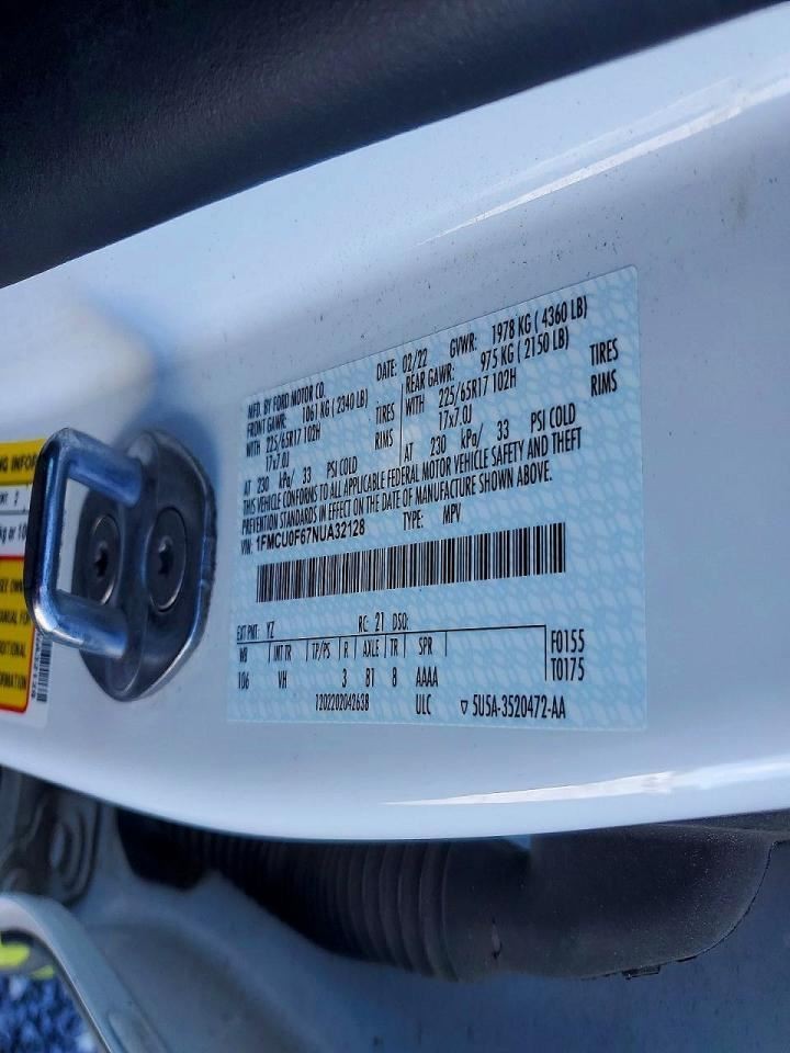 Console Front Floor Fits 20-22 ESCAPE 5020964