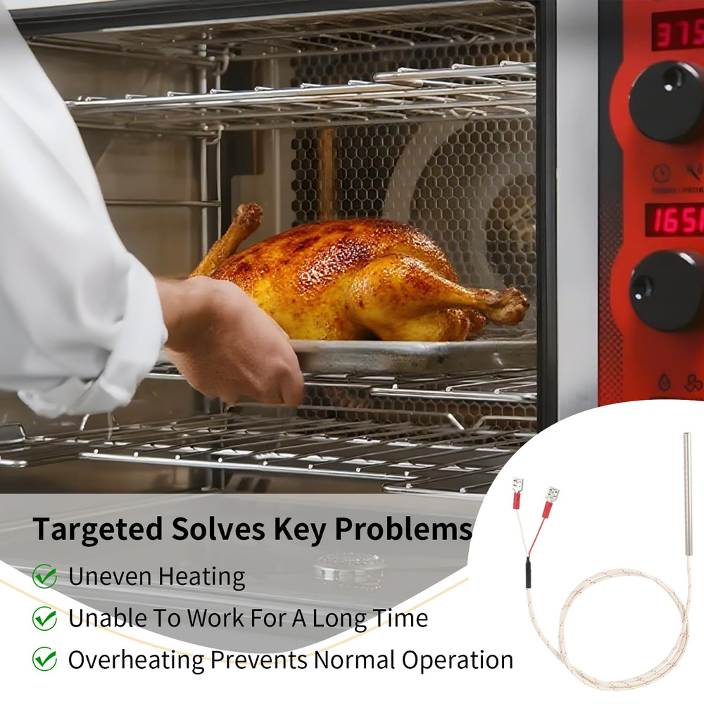 Temperature Sensor Probe Oven Temperature Probe Compatible with Vulcan Hart Repl