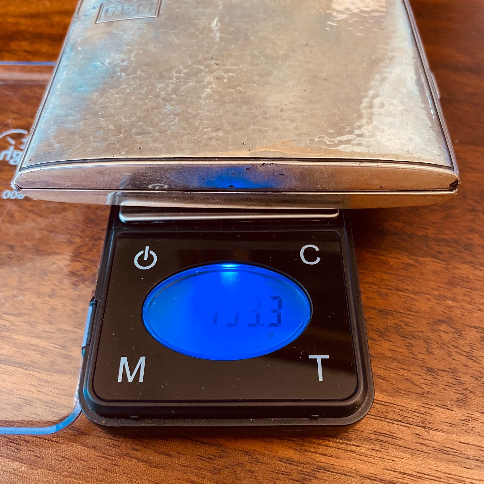 STERLING SILVER CIGARETTE CASE, HEAVEY WEIGHT