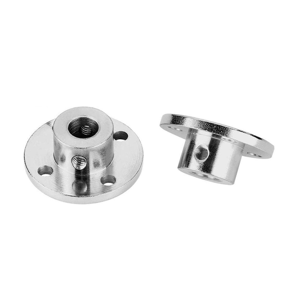4Pcs 8mm Flange Coupling Connector, Rigid Guide Model Coupler 8mm, Silver