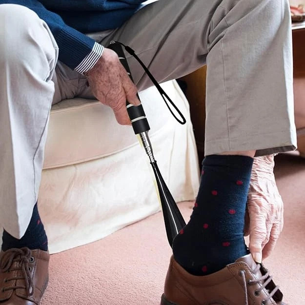 Shoe Horn Extra Long Handle Stainless Steel 28" Handled Metal Shoehorn Horns