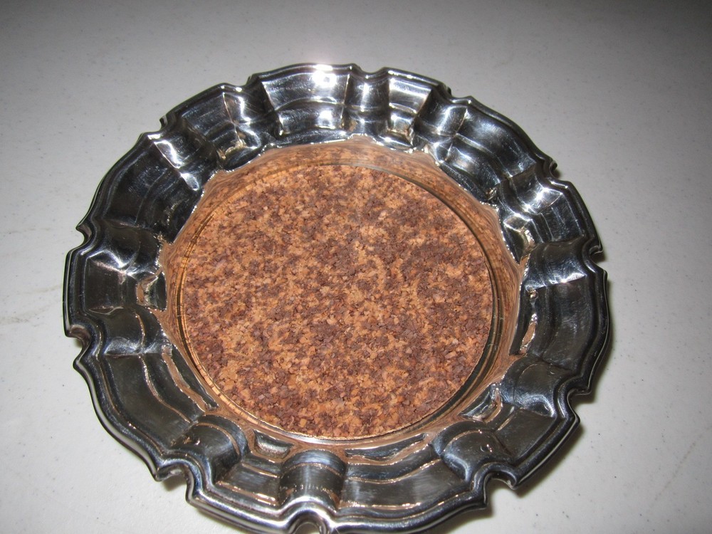 Vintage TOWLE Old Master Silver Plated Wine Champagne Bottle COASTER Cork Insert