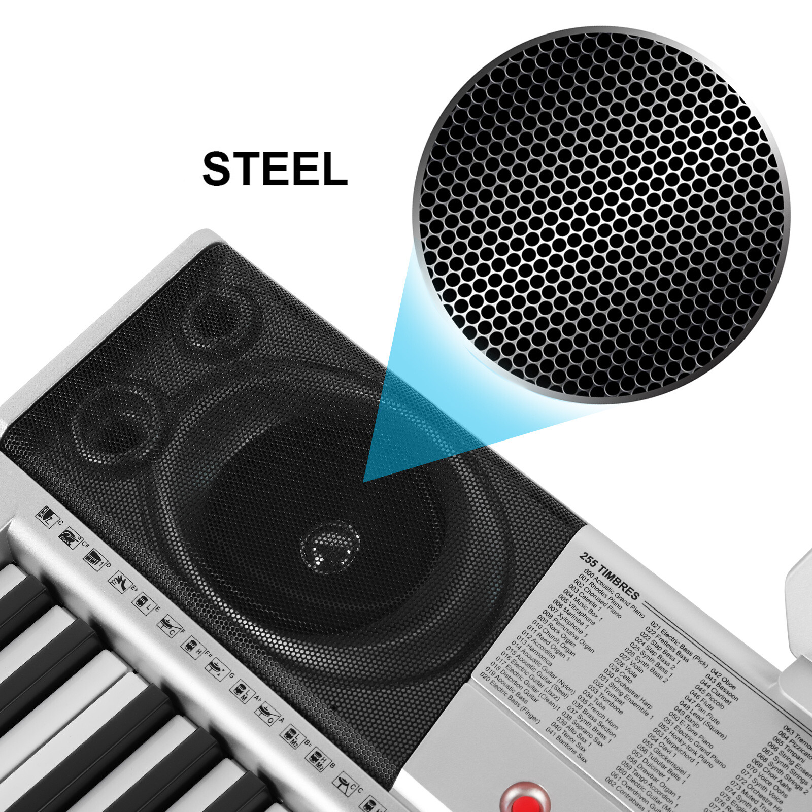 Portable 61Key Electronic Lighted Keyboard Piano LCD Screen Headphone Microphone