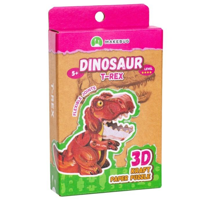 MakeBug D0035 Tiny Series Tiny Dinosaur T-Rex 3D Kraft Paper Puzzle