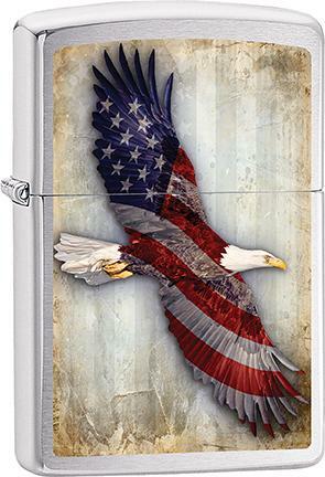 Zippo Windproof Metal Design Fire Lighter - flag eagle