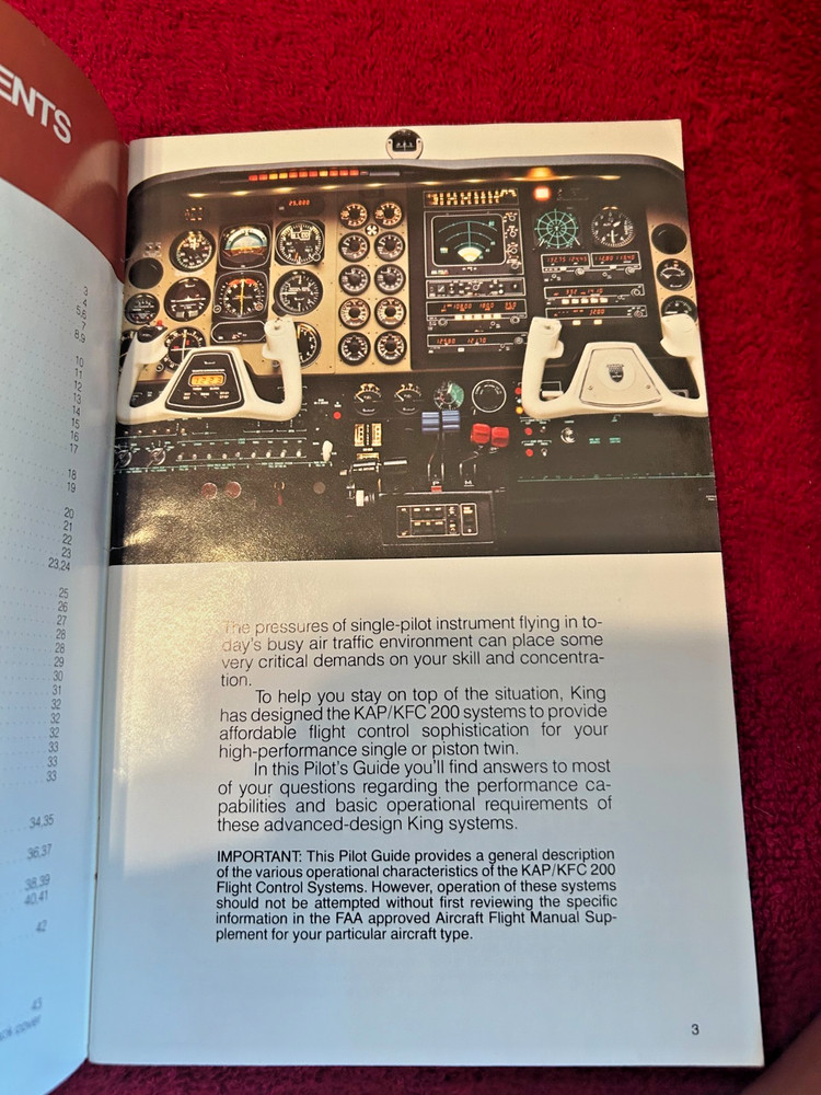 KING PILOT'S GUIDE FOR KAP/KFC 200 FLIGHT CONTROL SYSTEMS
