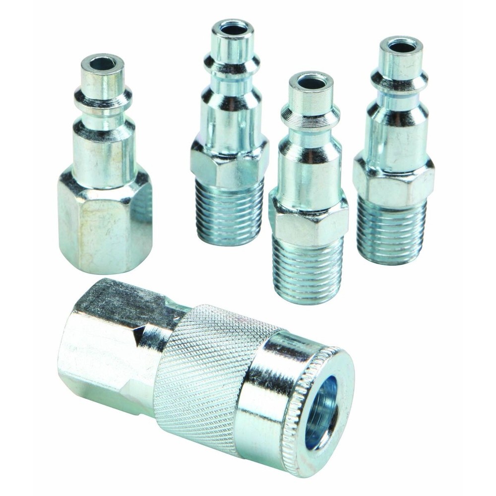 Industrial Quick Coupler and Plug Set, 5 Piece