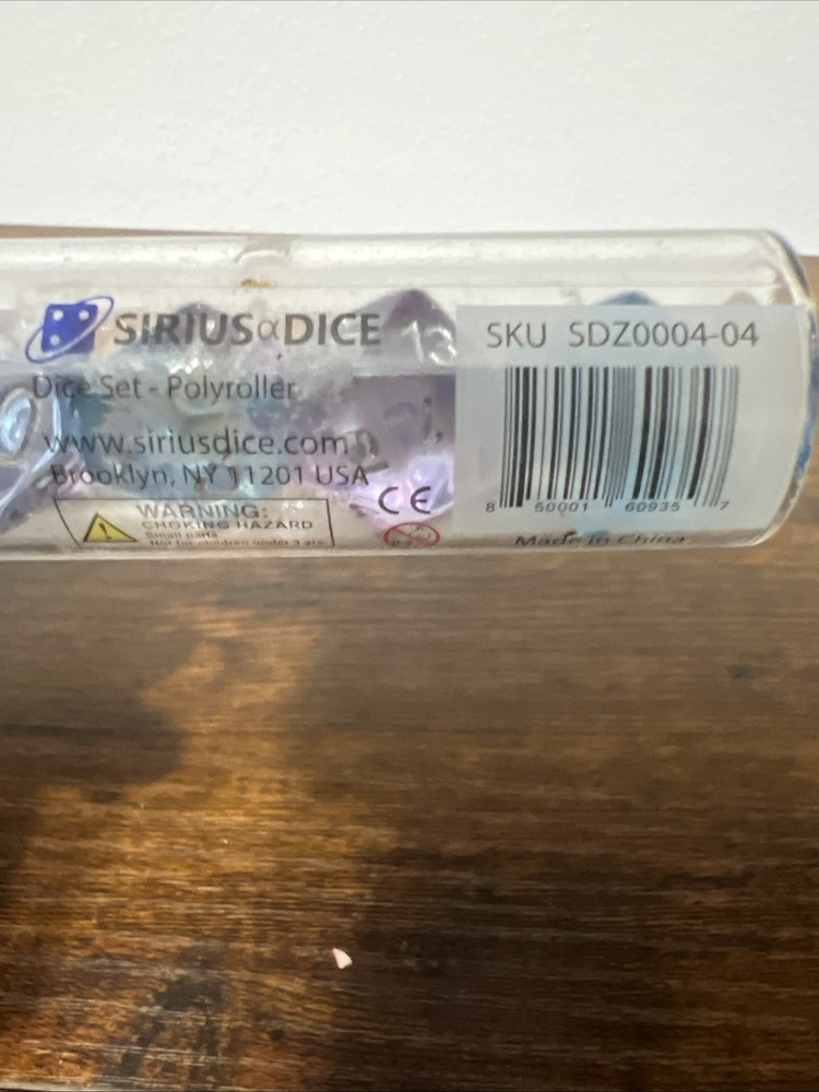 Sirius Dice Poly Set - Translucent Polyroller (8) New