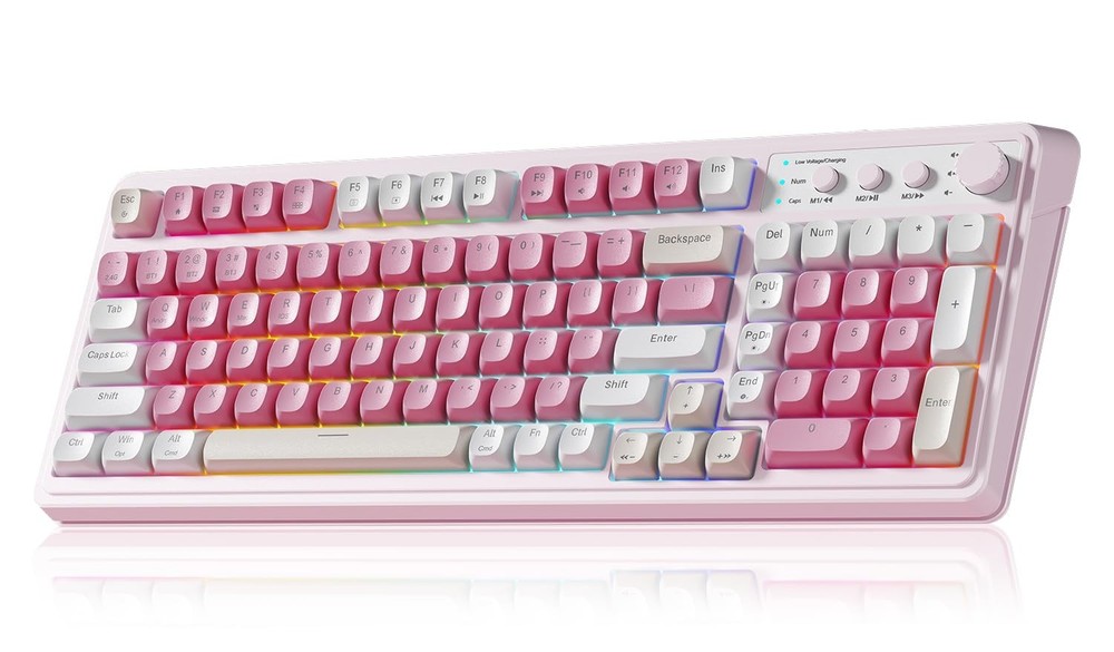 AULA 99 Key Keyboard, Wireless Gaming Keyboard Bluetooth Computer Keyboards C...