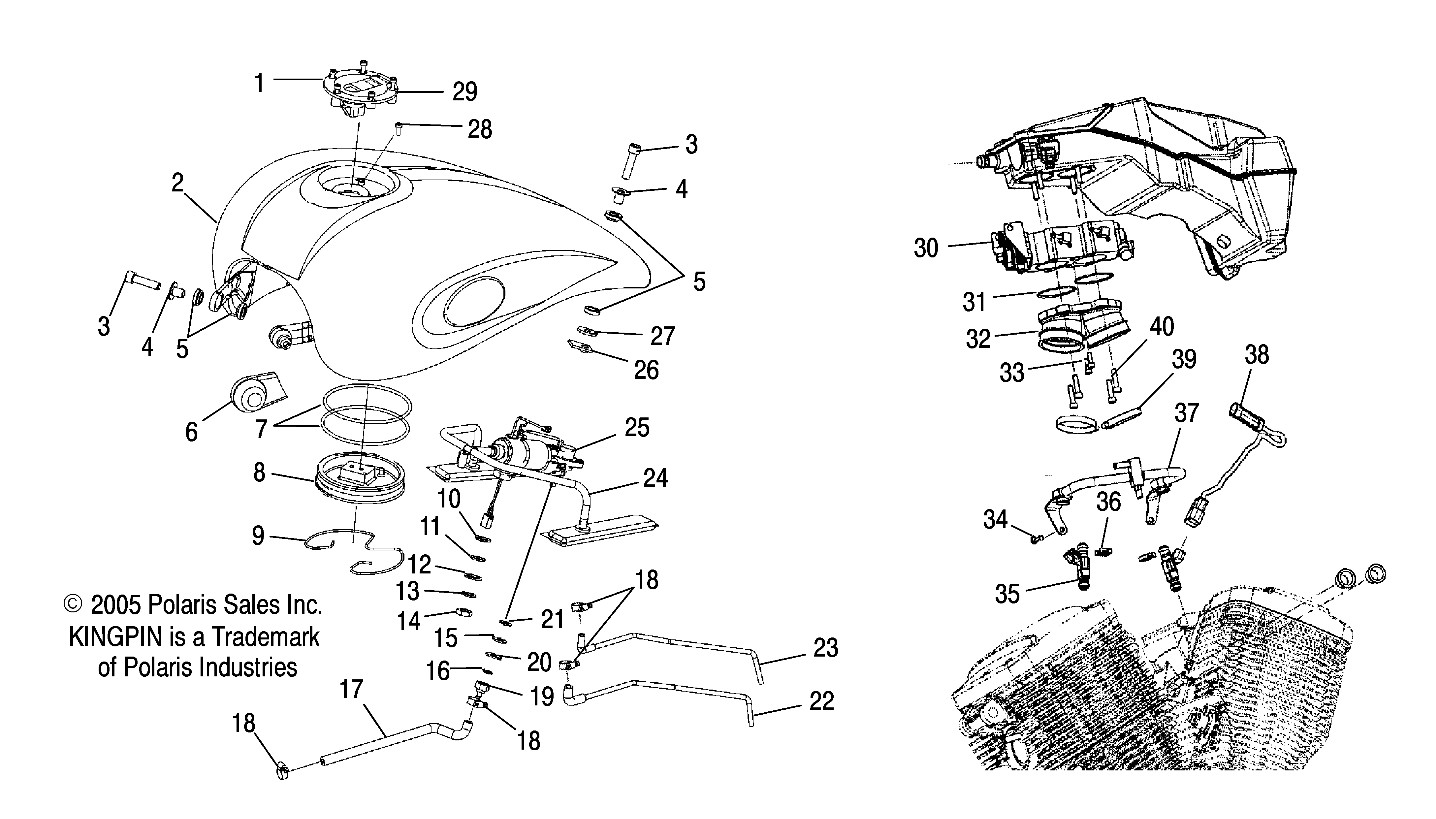 Polaris Throttle Body Adapter, Genuine OEM Part 1253335, Qty 1