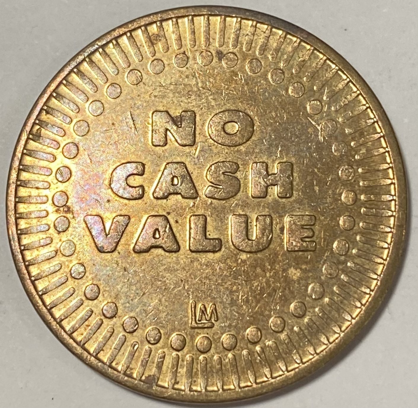 (1) Brothel/ Peepshow Token "SEX" "NO CASH VALUE" Gag Gift Authentic