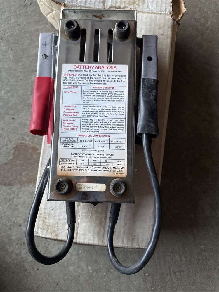 DAYTON BATTERY LOAD TESTER 6 & 12 VOLT