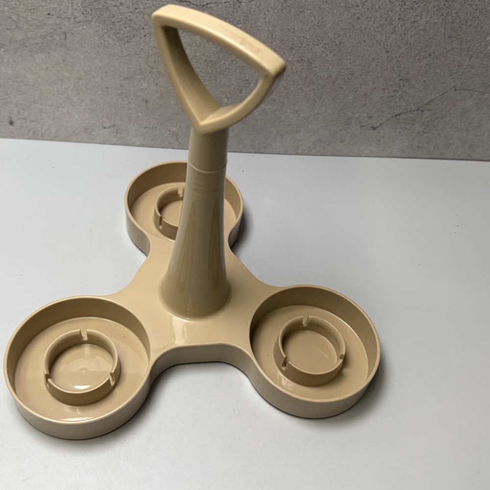 VINTAGE Tupperware Condiment Server Caddy Base ONLY 757-1 Beige Brown