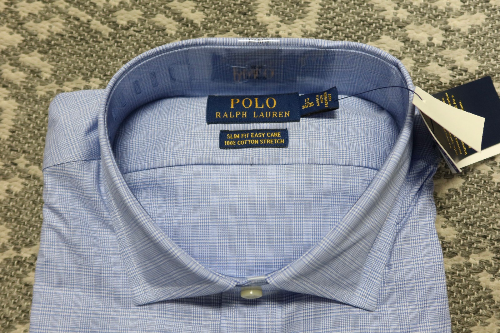 Polo Ralph Lauren Men's Slim Fit Button-Up Shirt Light Blue 17 34/35