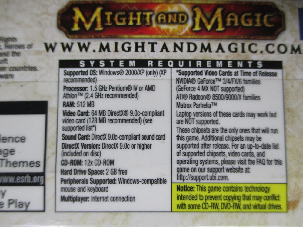 Might and Magic Heroes V UBIsoft Full Retail Box NEW