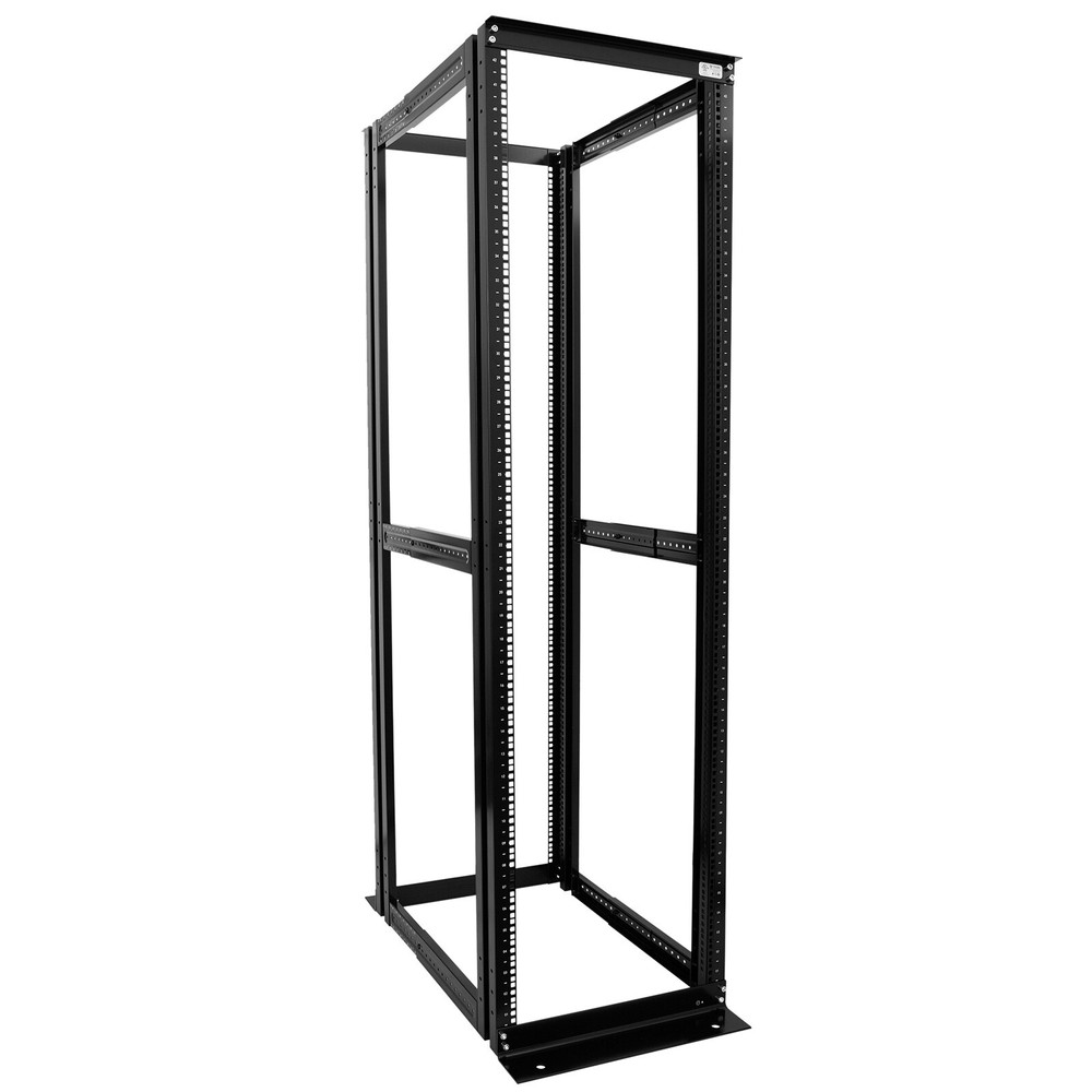 42U 4 Post Open Frame Server Rack Enclosure 19" Adjustable Depth with one shelf